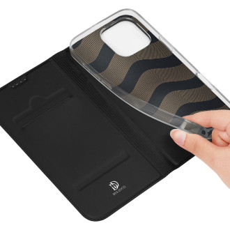 Dux Ducis Skin Pro iPhone 16 Pro Max Case with Flip and Card Slot - Black