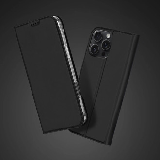 Dux Ducis Skin Pro iPhone 16 Pro Max Case with Flip and Card Slot - Black