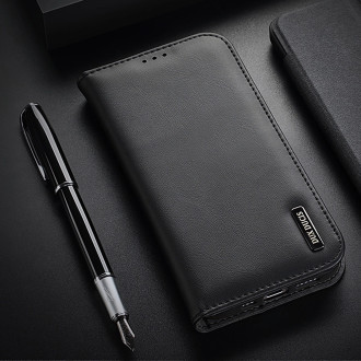 Dux Ducis Hivo iPhone 16 Case with Flip and RFID Protection - Black