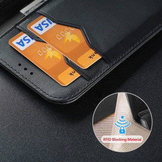 Dux Ducis Hivo iPhone 16 Case with Flip and RFID Protection - Black
