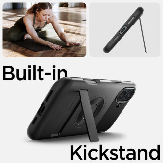 Spigen Slim Armor MagSafe iPhone 16 Case - Black