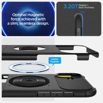 Spigen Slim Armor MagSafe iPhone 16 Case - Black