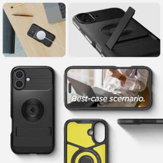 Spigen Slim Armor MagSafe iPhone 16 Case - Black