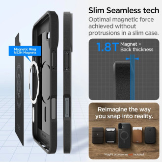 Spigen Core Armor Mag Case with MagSafe for iPhone 16 - Matte Black