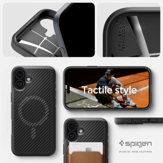 Spigen Core Armor Mag Case with MagSafe for iPhone 16 - Matte Black