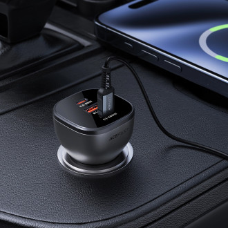 Acefast B14 car charger 165W 2x USB-C 1x USB-A - black