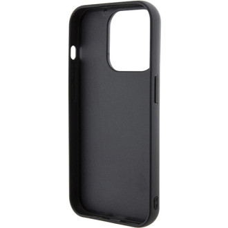 Karl Lagerfeld Fixed Glitter Ikonik Logo Metal Pin Case for iPhone 15 Pro Max - Black
