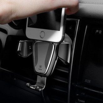 Baseus Gravity Car Mount gravity car holder for air vent for phone 4-6" black (SUYL-01)