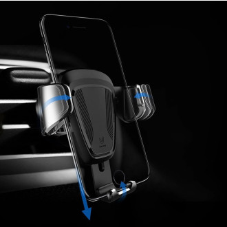Baseus Gravity Car Mount gravity car holder for air vent for phone 4-6" black (SUYL-01)