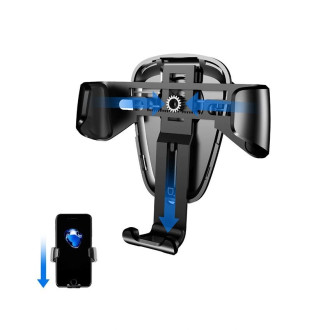 Baseus Gravity Car Mount gravity car holder for air vent for phone 4-6" black (SUYL-01)