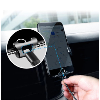 Baseus Gravity Car Mount gravity car holder for air vent for phone 4-6" black (SUYL-01)
