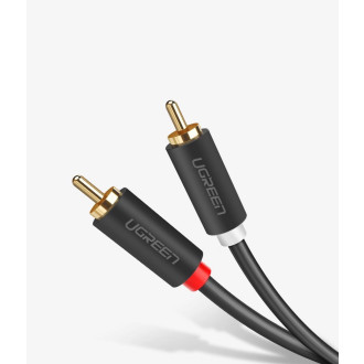 Ugreen AV104 10518 audio cable 2RCA (male) / 2RCA (male) 2m - gray