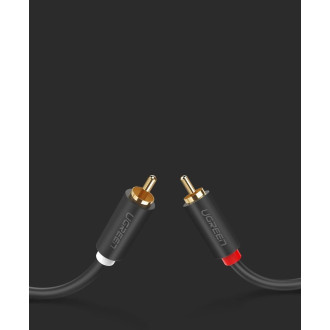 Ugreen AV104 10518 audio cable 2RCA (male) / 2RCA (male) 2m - gray