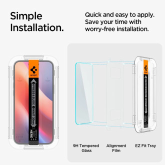 TEPELNÉ SKLO Spigen GLAS.TR &quot;EZ FIT&quot; IPHONE 15 CLEAR