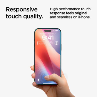 TEPELNÉ SKLO Spigen GLAS.TR "EZ FIT" 2 BALENÍ IPHONE 15 OCHRANA OSOBNÍCH ÚDAJŮ