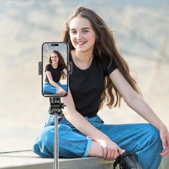 Selfie stick WC1Y3S telescopic tripod 1.3m with phone holder - black