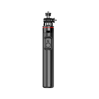 Selfie stick WC13YDS telescopic tripod 1.3m with double lamp and phone holder - black