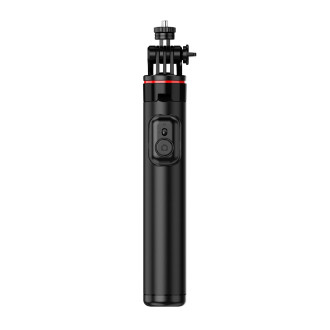 Selfie stick WC12YDS 1.3m aluminum alloy telescopic tripod with dual lamp and phone holder - black