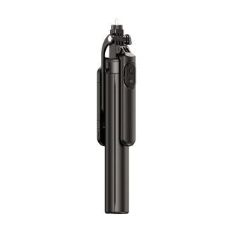 Selfie stick WH181D-Y1S 1.75m aluminum alloy telescopic tripod with dual lamp and phone holder - black