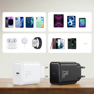 Joyroom JR-TCF06 USB C 20W PD nabíječka - Černá