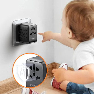 Joyroom JR-TCW01 travel adapter universal 17W EU / US / UK / JP / AU / CN - black