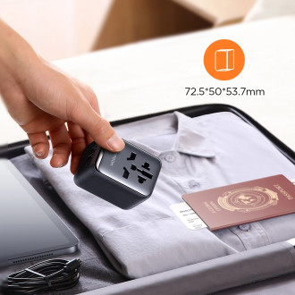 Joyroom JR-TCW01 travel adapter universal 17W EU / US / UK / JP / AU / CN - black