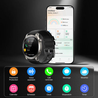 Joyroom Venture Series JR-FV1 smartwatch with call answering option - gray