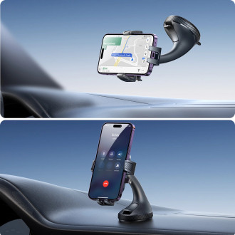 Joyroom JR-OK6 clamp phone holder for glass - black