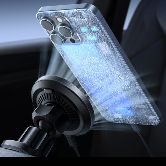 Joyroom car phone holder with wireless charger (MagSafe compatible) for air vent - black (JR-ZS387)