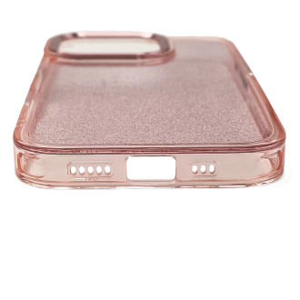Glitter Case for iPhone 16 - pink with glitter