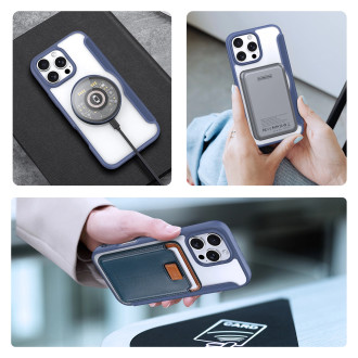 Dux Ducis Skin X Pro iPhone 16 Pro Case with MagSafe and Flip Cover - Blue