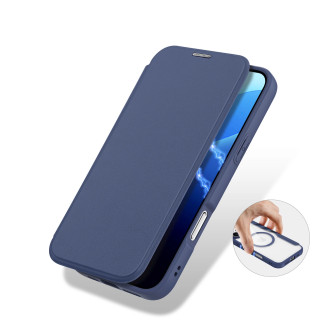 Dux Ducis Skin X Pro iPhone 16 Pro Case with MagSafe and Flip Cover - Blue