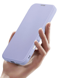 Dux Ducis Skin X Pro iPhone 16 Pro Case with MagSafe and Flip Cover - Purple