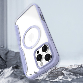 Dux Ducis Skin X Pro iPhone 16 Pro Case with MagSafe and Flip Cover - Purple