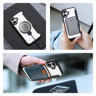 Dux Ducis Skin X Pro iPhone 16 Case with MagSafe, Flip and Stand - Black