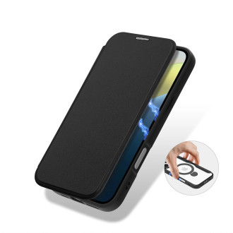 Dux Ducis Skin X Pro iPhone 16 Case with MagSafe, Flip and Stand - Black