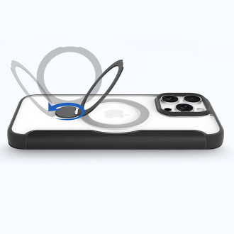 Dux Ducis Skin X Pro iPhone 16 Pro Case with MagSafe, Flip and Stand - Black