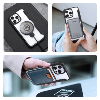 Dux Ducis Skin X Pro iPhone 16 Pro Max Case with MagSafe, Flip and Stand - Black