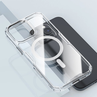 Nillkin Nature Pro Magnetic Case with MagSafe for iPhone 16 - Transparent & White