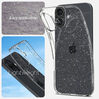 Spigen Liquid Crystal iPhone 16 Plus Case - Clear Glitter