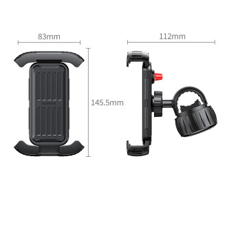 Ugreen universal bicycle phone holder for bike motorcycle handlebar black (LP494 black)