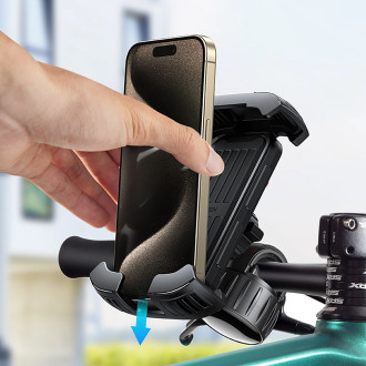 Ugreen universal bicycle phone holder for bike motorcycle handlebar black (LP494 black)