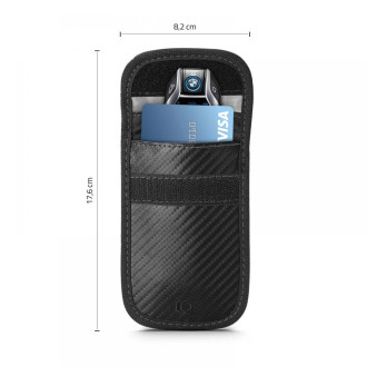Tech-Protect V1 RFID cover for car keys - black carbon