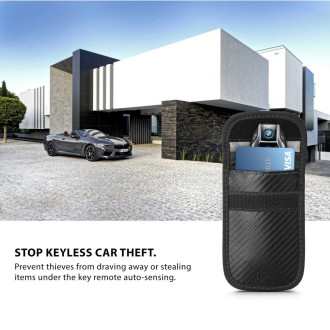 Tech-Protect V1 RFID cover for car keys - black carbon