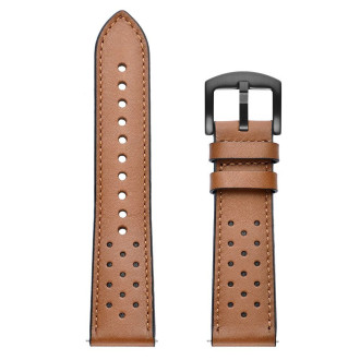 Tech-Protect Leather Strap for Samsung Galaxy Watch 4/5/5 Pro/6/7/FE - Brown