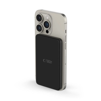Tech-Protect LifeMag PB9 Powerbank with MagSafe 5000mAh 15W USB-C / Lightning ports - black + USB-C cable