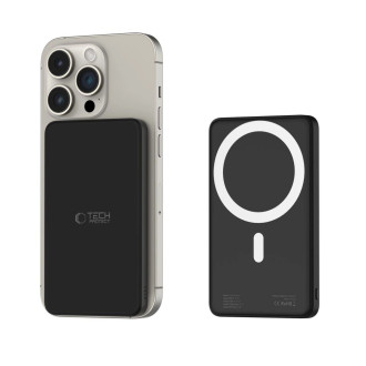 Tech-Protect LifeMag PB9 Powerbank with MagSafe 5000mAh 15W USB-C / Lightning ports - black + USB-C cable