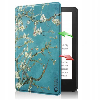 Tech-Protect SmartCase case for Kindle Paperwhite V / 5 / Signature Edition - blue with sakura flowers