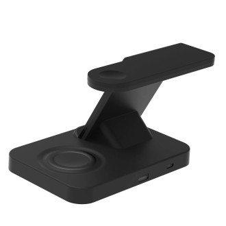 Tech-Protect A11 15W inductive charger in the form of a 3-in-1 stand for smartphone / headphones / smartwatch - black
