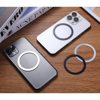 Tech-Protect MagMat MagSafe magnetic ring universal - black / silver (2 pcs.)